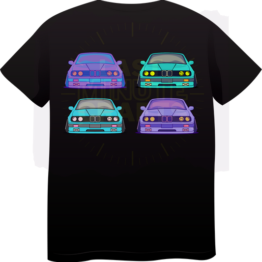 BMW E30 Cartoon Grid T-Shirt